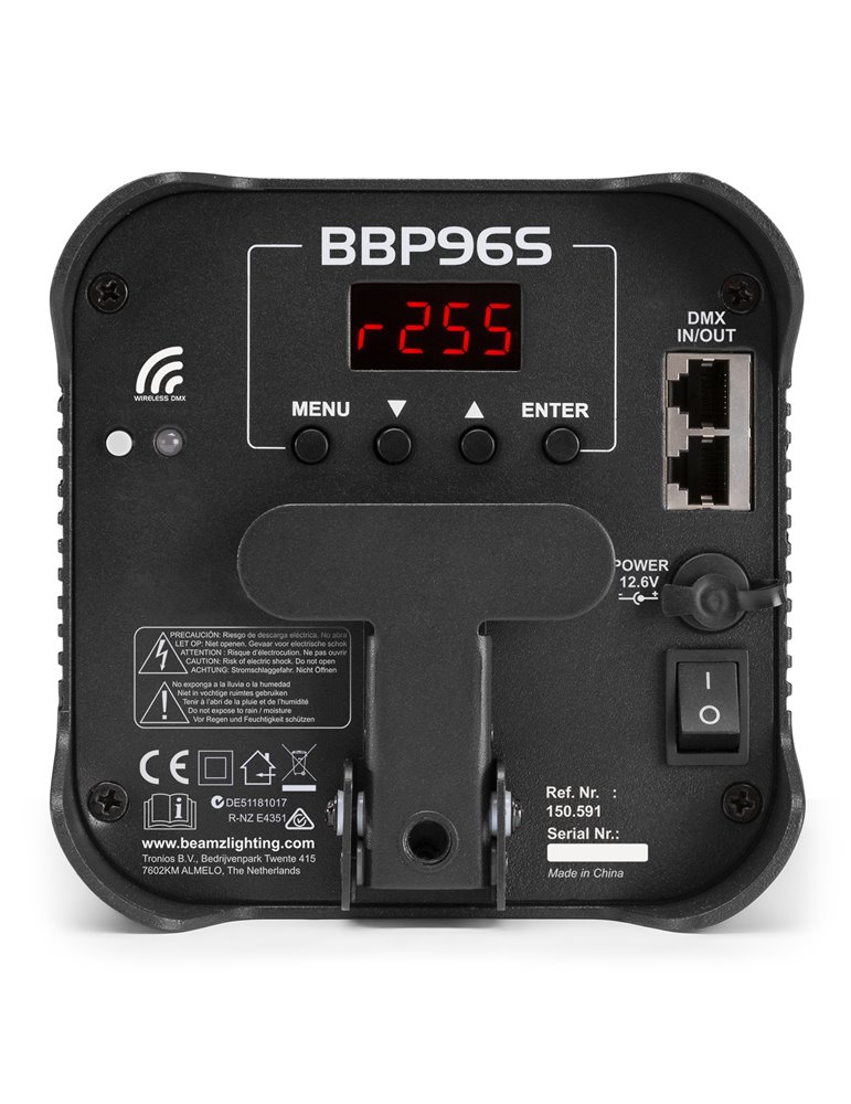 BBP96S Foco PAR con bateria 6x 12W WDMX