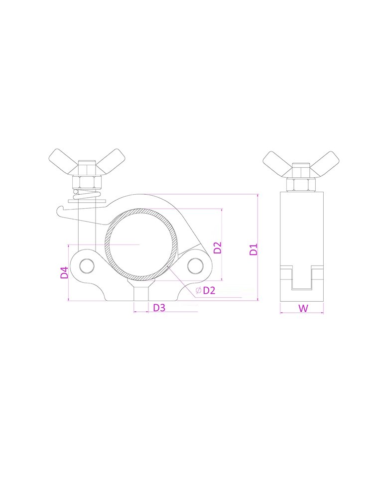 BC50-200 Garra Slimline 250kg Alu
