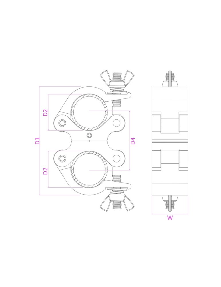 BC50-500D Garra giratoria 500kg Alu