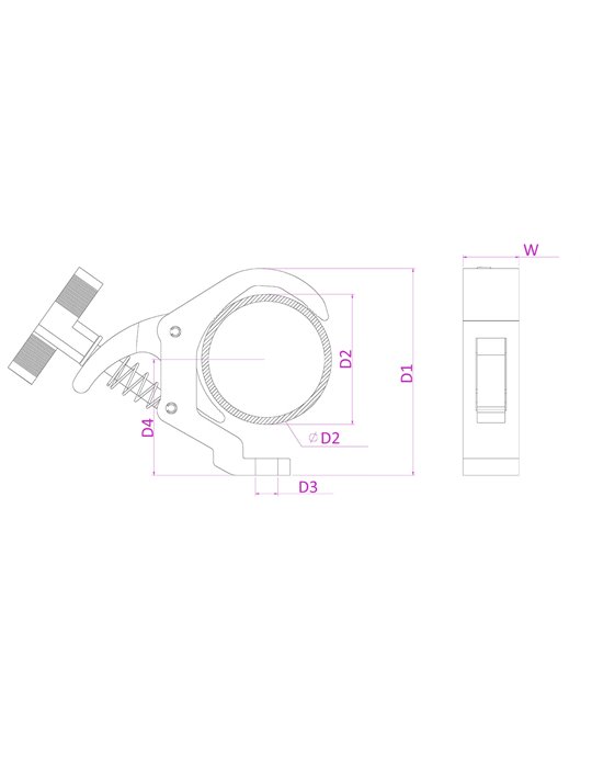 BSC50A Garra rapida Slimline 50kg Alu