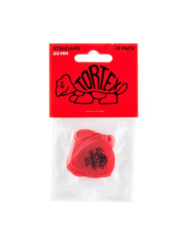 Bolsa 12 Púas Dunlop 418P-050 Tortex Standard 0.50mm Pickers