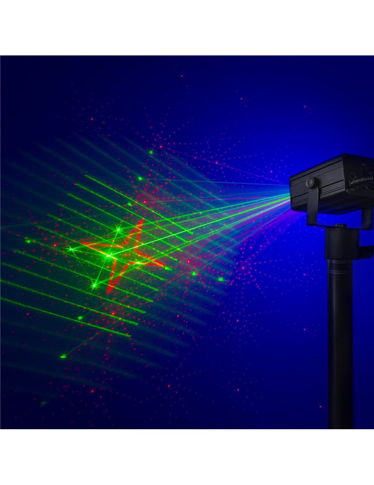 Dahib Doble Laser RG Gobo con LED Azul