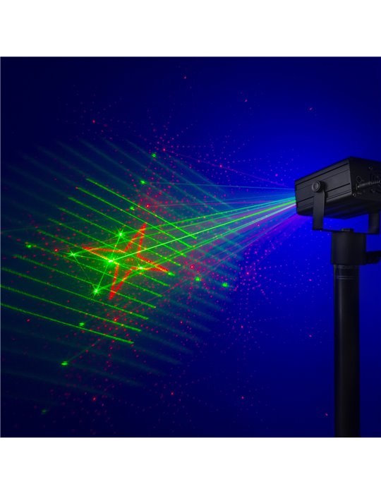 Dahib Doble Laser RG Gobo con LED Azul