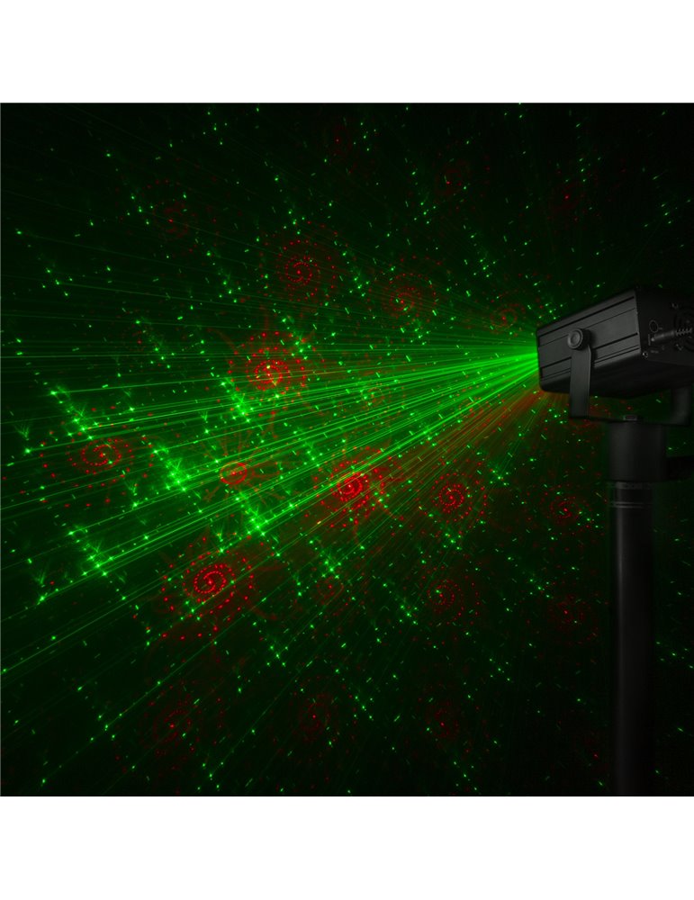 Dahib Doble Laser RG Gobo con LED Azul