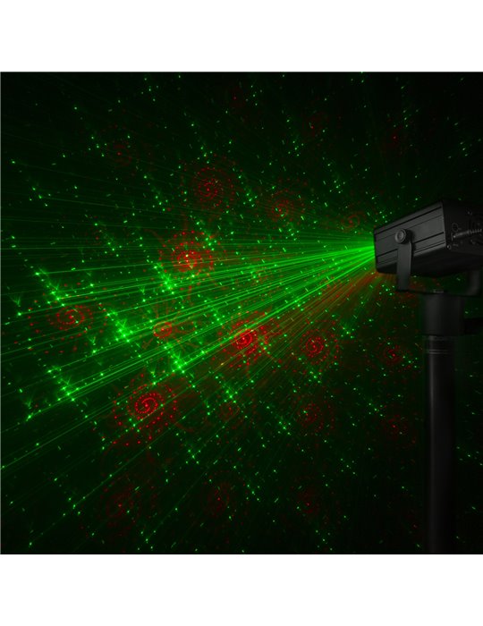 Dahib Doble Laser RG Gobo con LED Azul