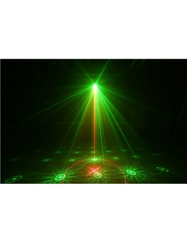 Surtur II Doble Laser RG Gobo DMX IRC LED 3W Azul 2