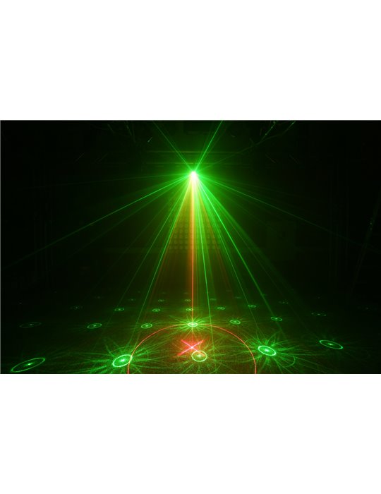 Surtur II Doble Laser RG Gobo DMX IRC LED 3W Azul