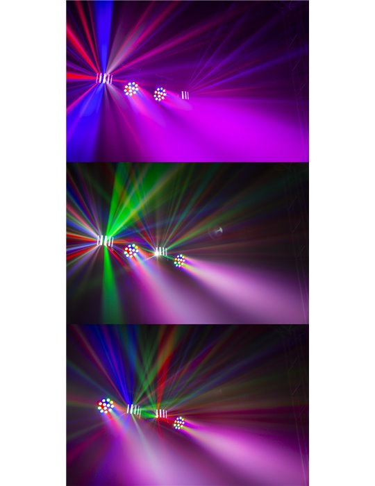 PartyBar2 con 2x PAR + 2x Derby
