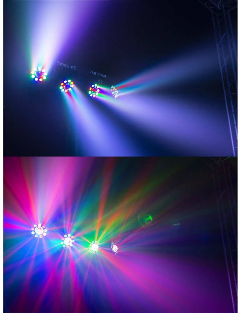 PartyBar3 4x PAR con Magic Ball
