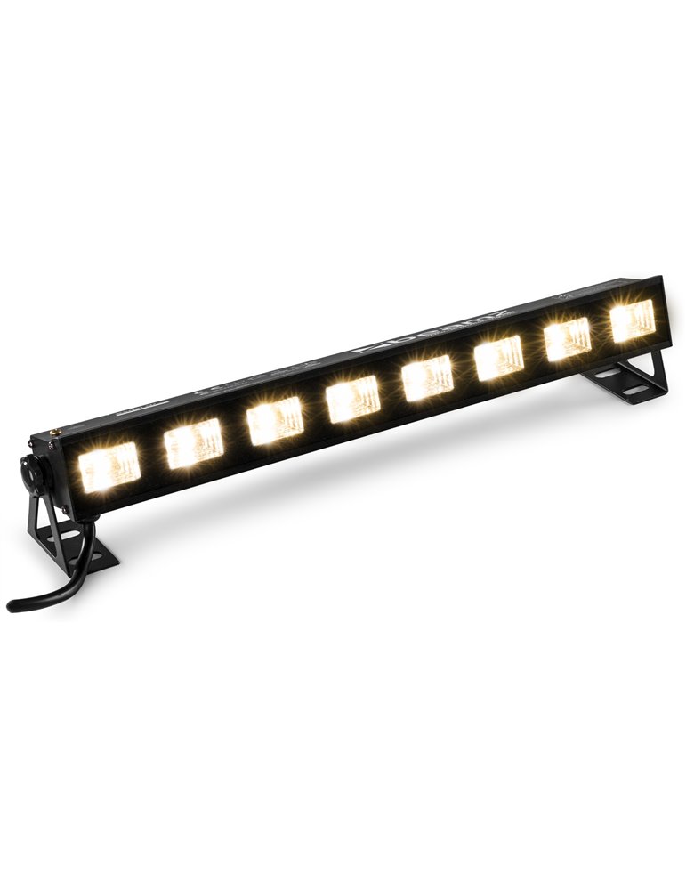 BUVW83 Barra LED 8x 3W UV/Blanco 2-en-1 