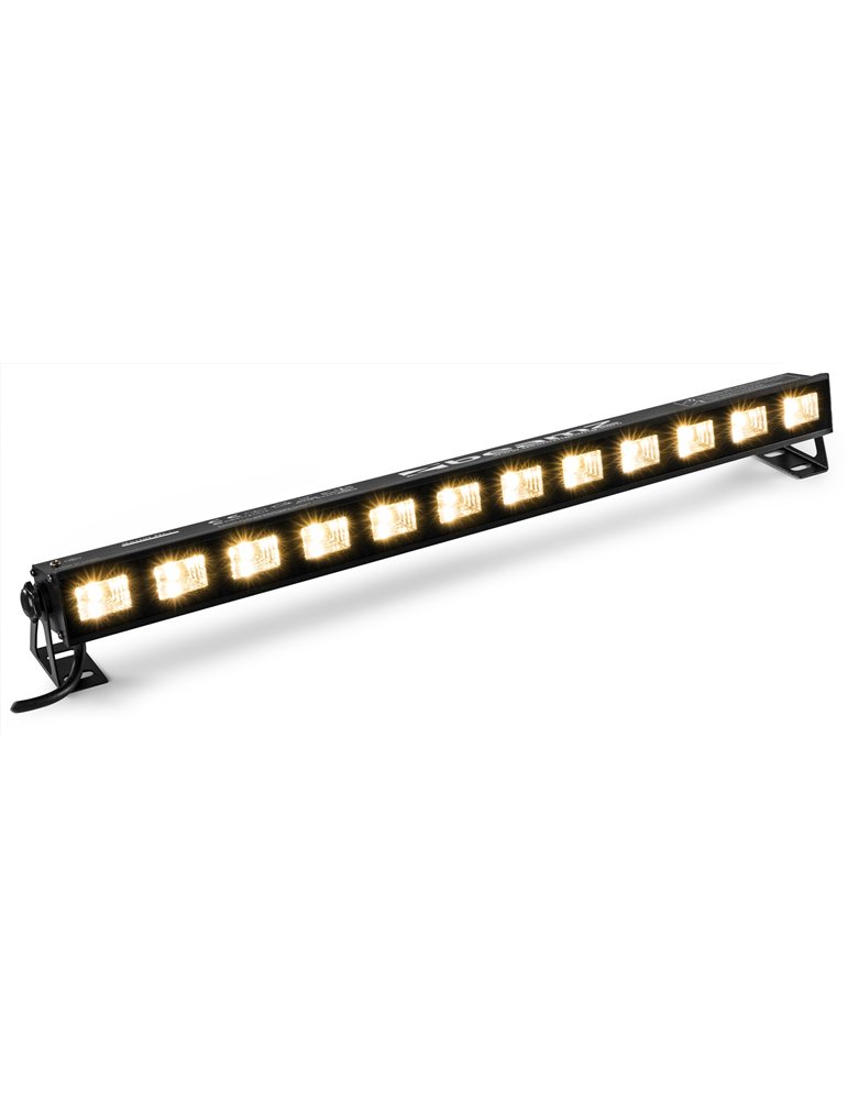 BUVW123 Barra LED 12x 3W UV/Blanco 2-en-1 