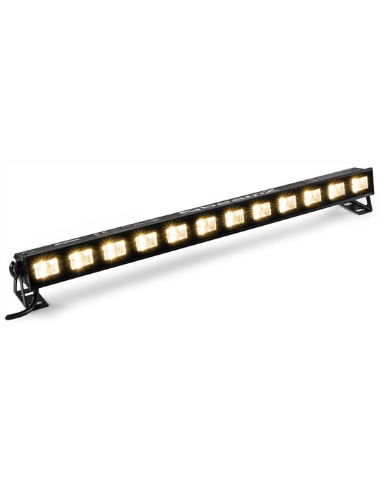 BUVW123 Barra LED 12x 3W UV/Blanco 2-en-1 