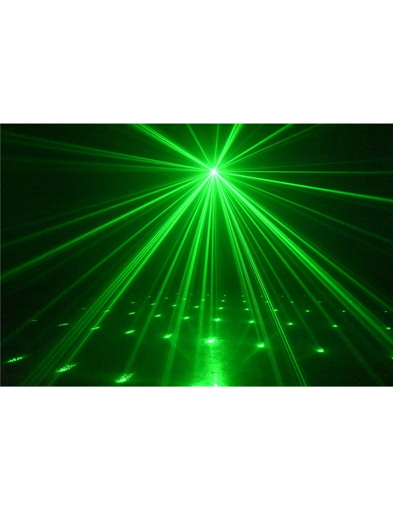 Radical II Derby LED con laser RG y strobo