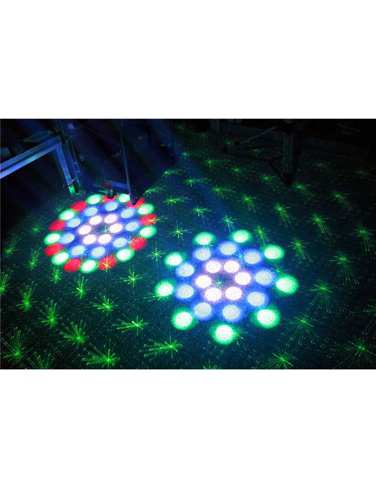 Terminator IV LED Doble Moon con laser y strobo