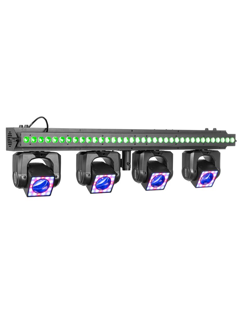 ShowBar GO Vibe con 4 cabezas móviles y barra LED