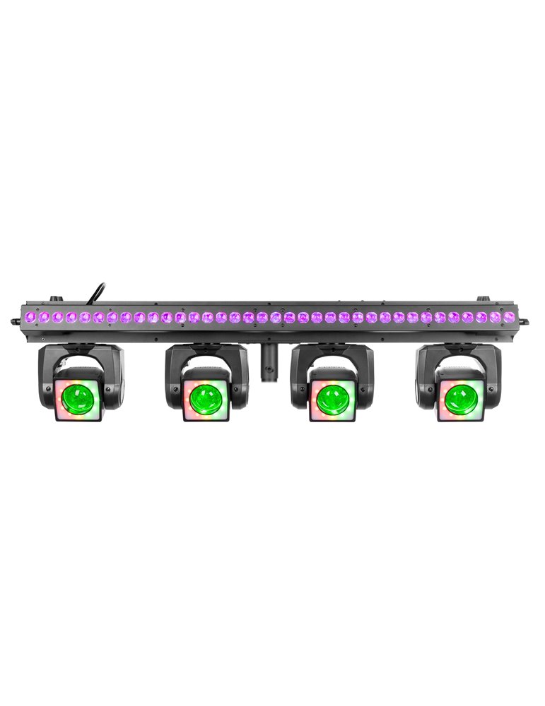 ShowBar GO Vibe con 4 cabezas móviles y barra LED