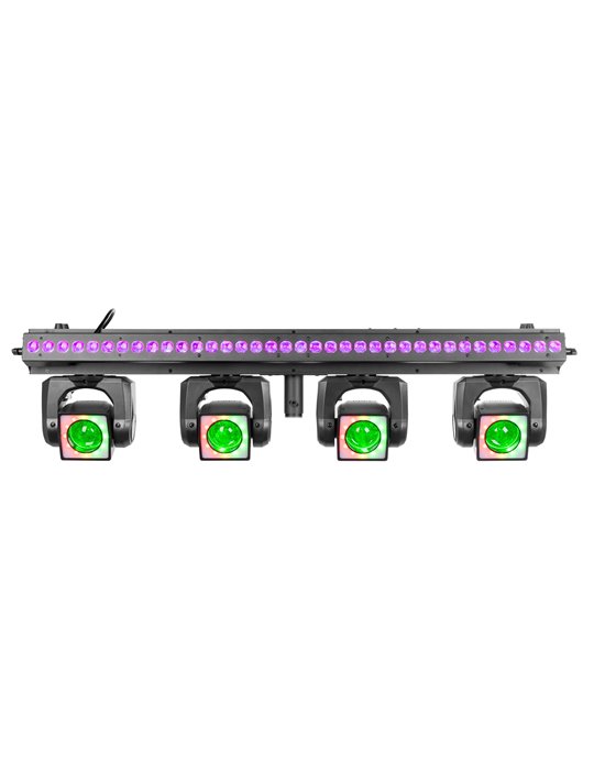 ShowBar GO Vibe con 4 cabezas móviles y barra LED