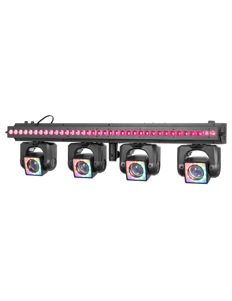 ShowBar GO Vibe con 4 cabezas móviles y barra LED
