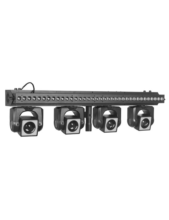 ShowBar GO Vibe con 4 cabezas móviles y barra LED
