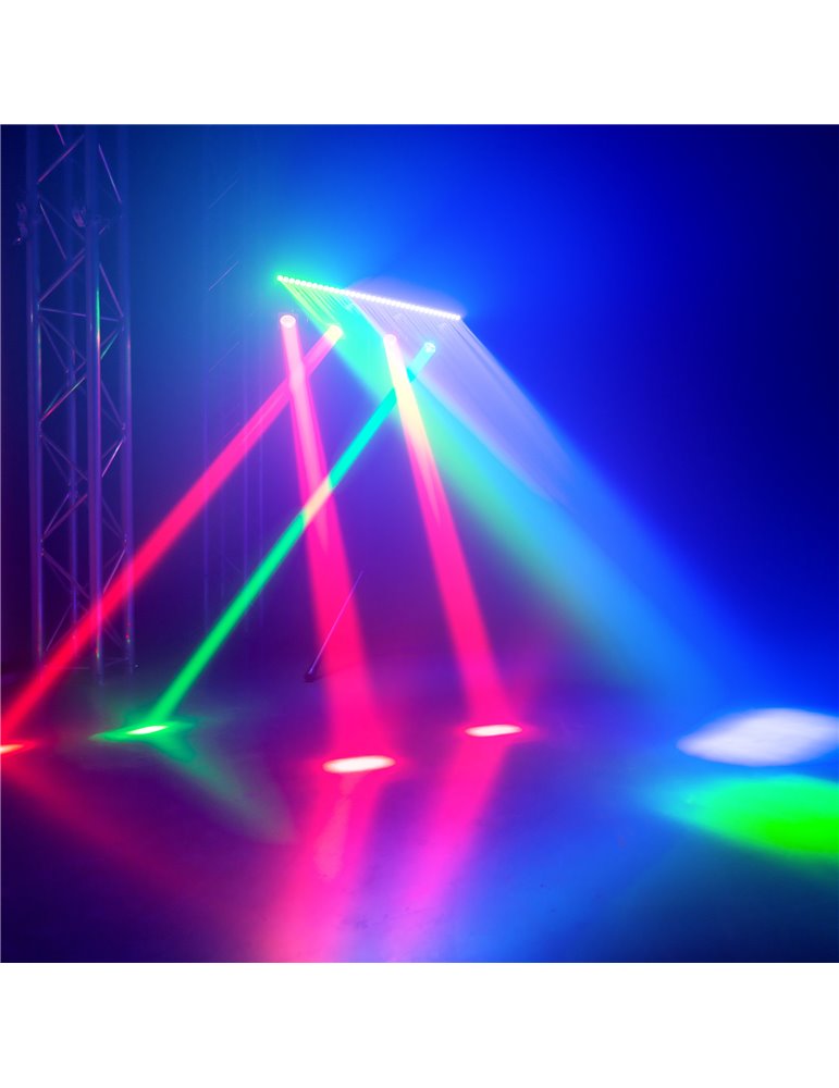 ShowBar GO Vibe con 4 cabezas móviles y barra LED