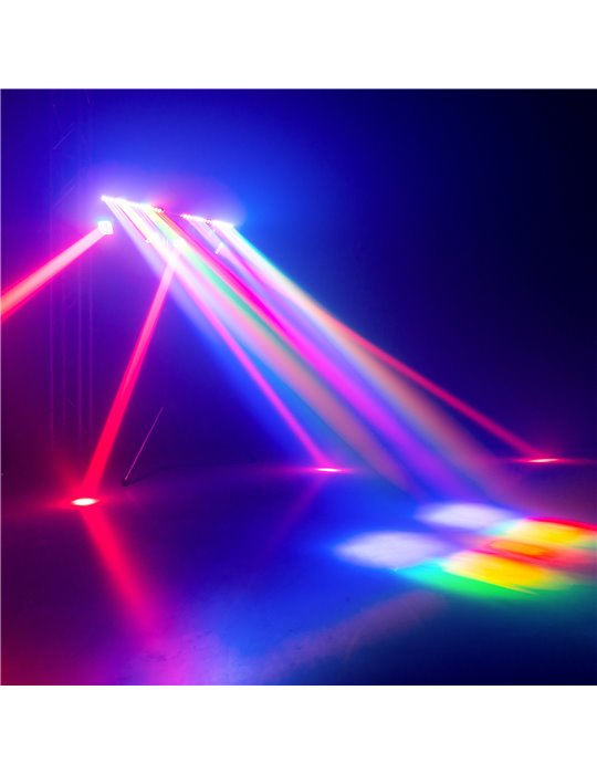 ShowBar GO Vibe con 4 cabezas móviles y barra LED