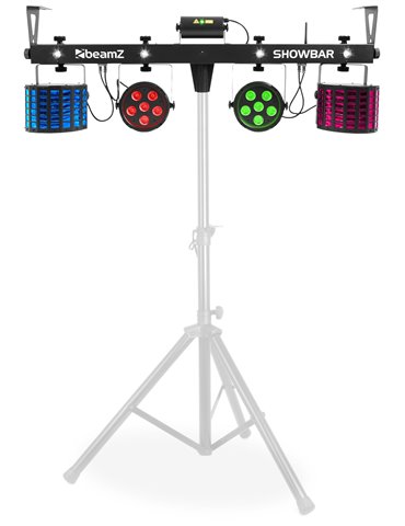 SHOWBAR con 2x Foco PAR, 2x Butterfly y Laser R/G DMX IRC 2