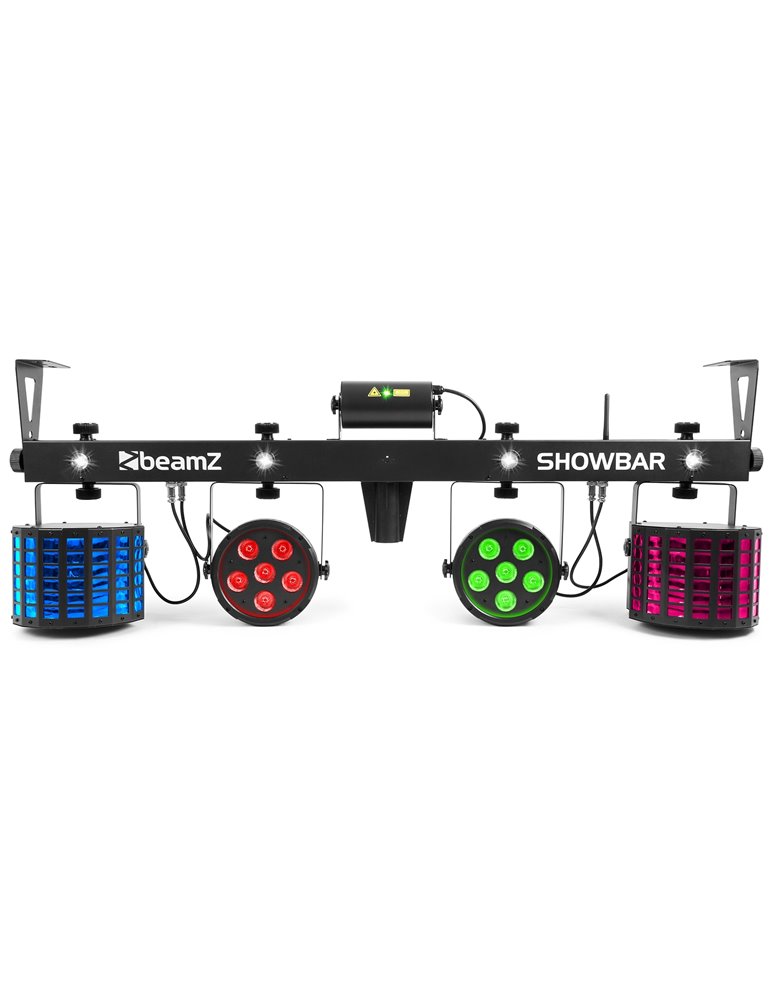 SHOWBAR con 2x Foco PAR, 2x Butterfly y Laser R/G DMX IRC