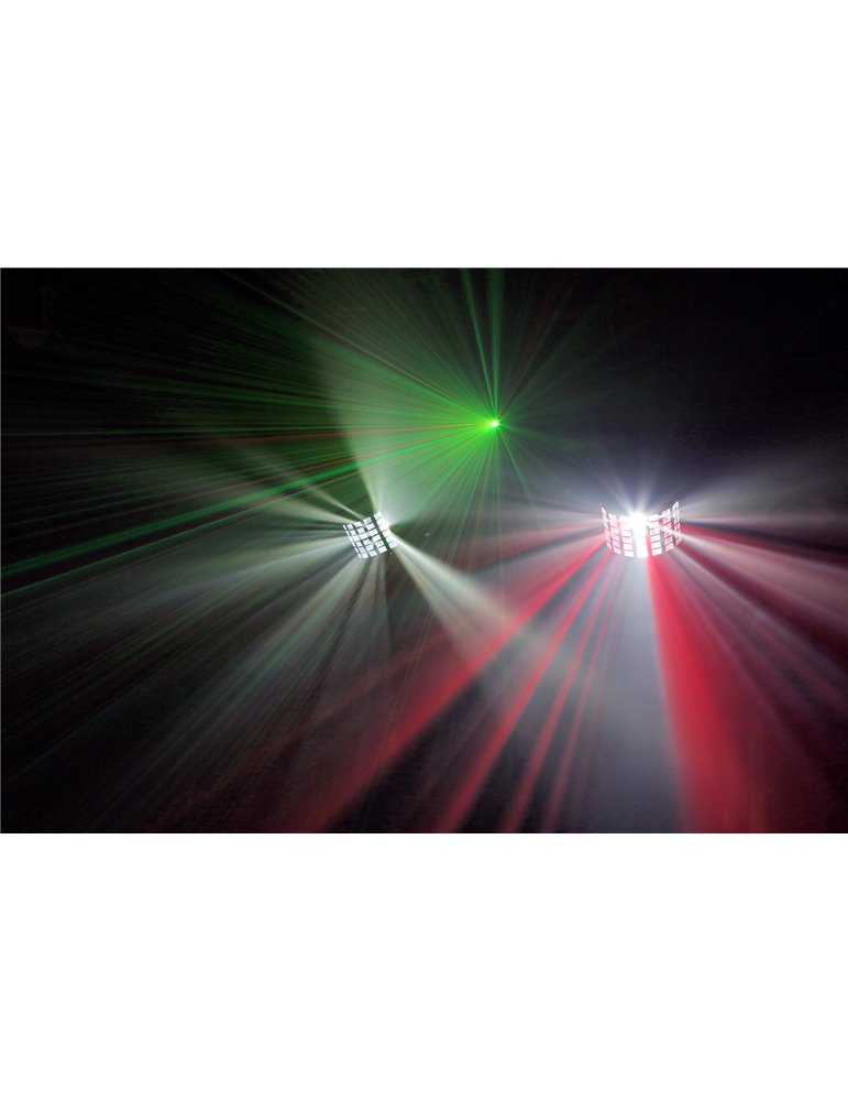 SHOWBAR con 2x Foco PAR, 2x Butterfly y Laser R/G DMX IRC