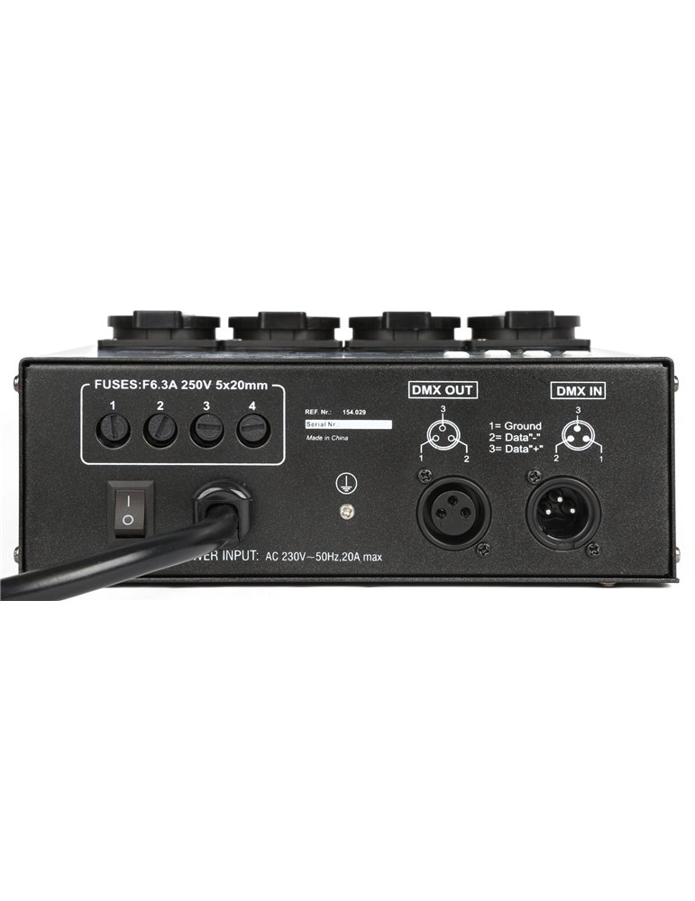 Panel de interruptores DMX512 4 canales