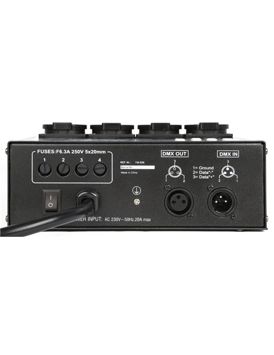 Panel de interruptores DMX512 4 canales