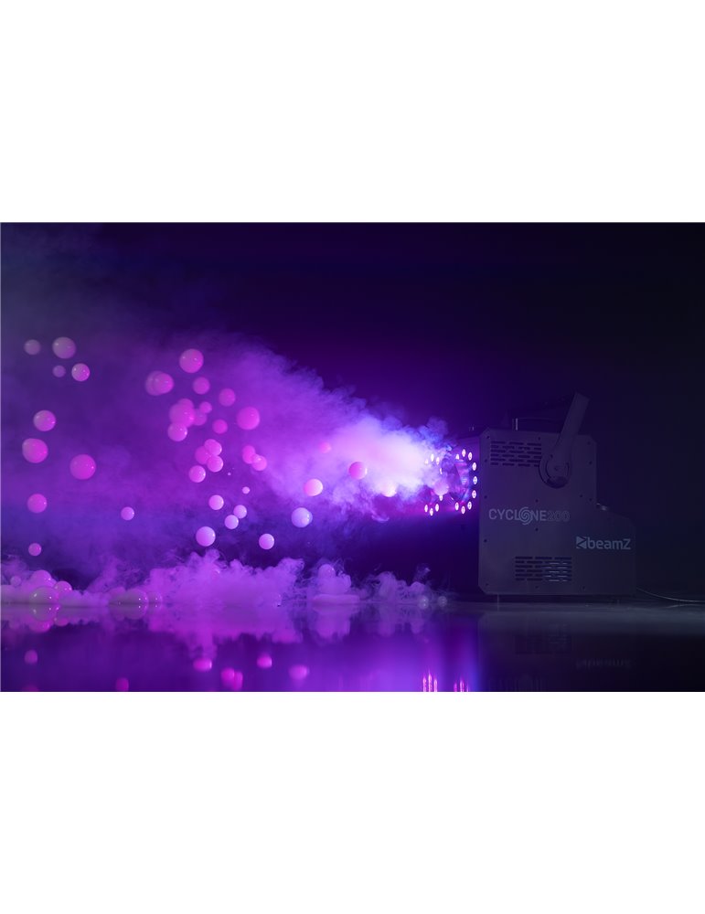 Cyclone200 Máquina de humo y burbujas con LED RGBW