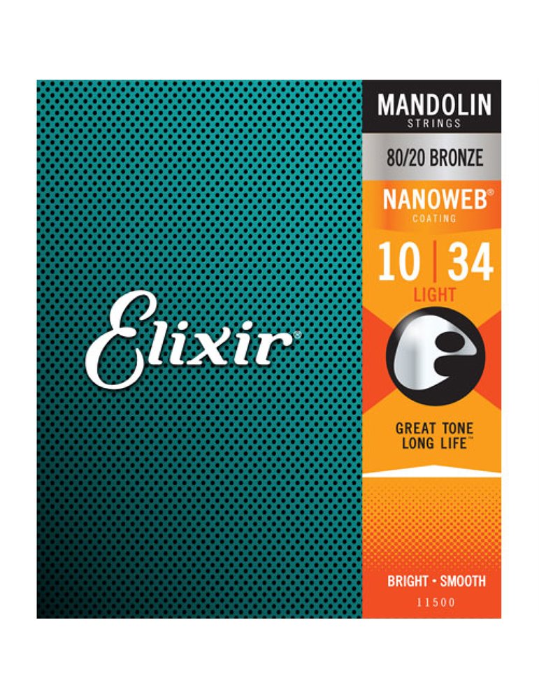 Juego Cuerdas Mandolina Elixir Nanoweb 11500 (10-34)
