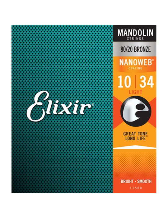 Juego Cuerdas Mandolina Elixir Nanoweb 11500 (10-34)