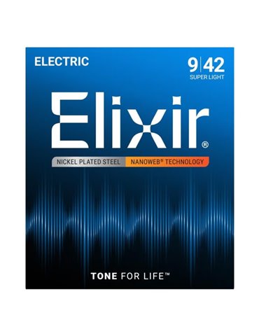 Juego Cuerdas Guitarra Eléctrica Elixir Nanoweb 12002 (009-042)