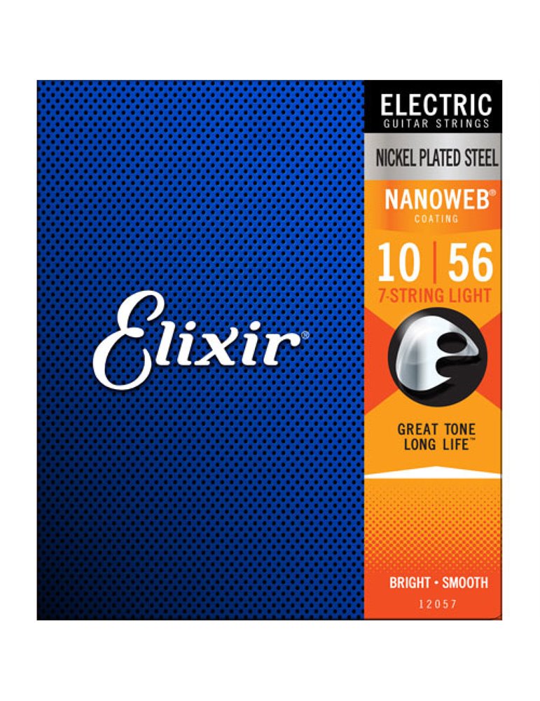 Juego 7 Cuerdas Guitarra Eléctrica Elixir Nanoweb 12057 (010-056)