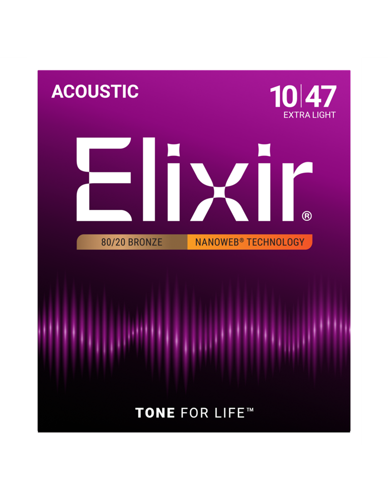 Juego Cuerdas Guitarra Acústica Elixir Nanoweb 11002 (10-47)