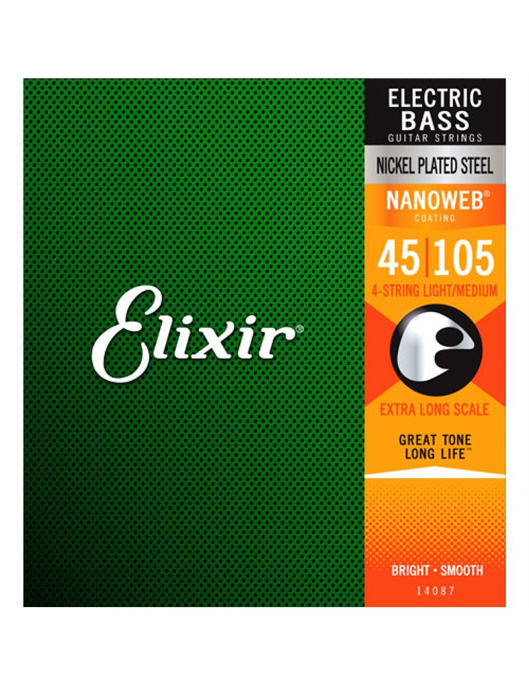 Juego Cuerdas Bajo Elixir Nickel 14087 (45-105) XL