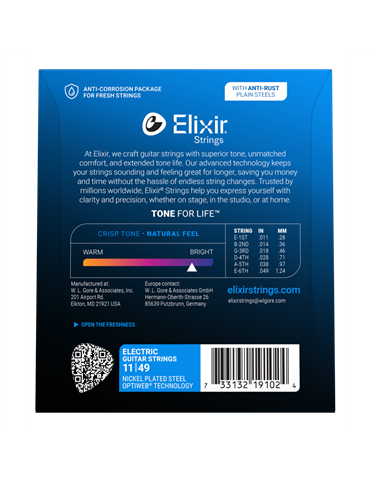 Juego Cuerdas Eléctrica Elixir Optiweb 19077 (010-052) 2