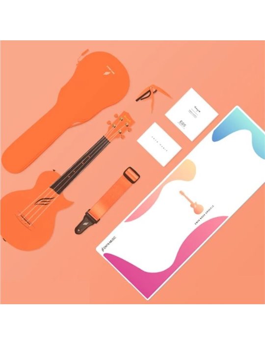 Ukelele Enya Nova-UE/OR Electrificado Naranja