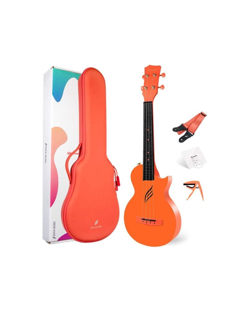 Ukelele Enya Nova-UE/OR Electrificado Naranja