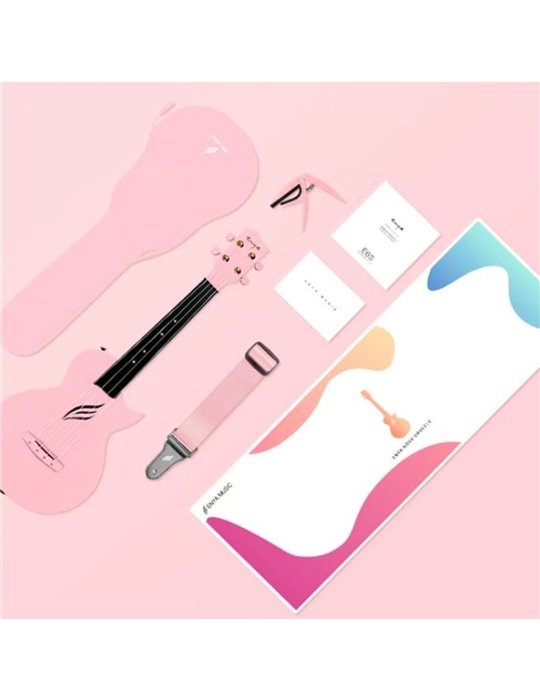 Ukelele Enya Nova-UE/PK Electrificado Rosa