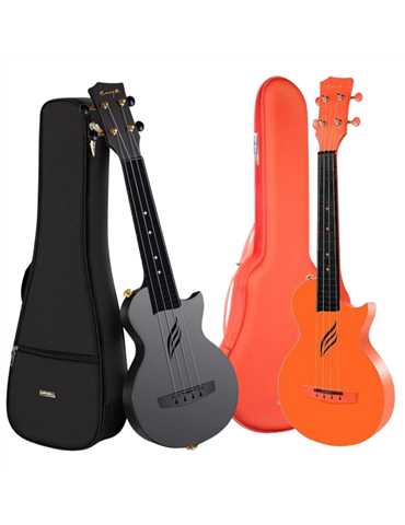 Pack completo 2 Ukeleles Enya Nova Naranja y Negro