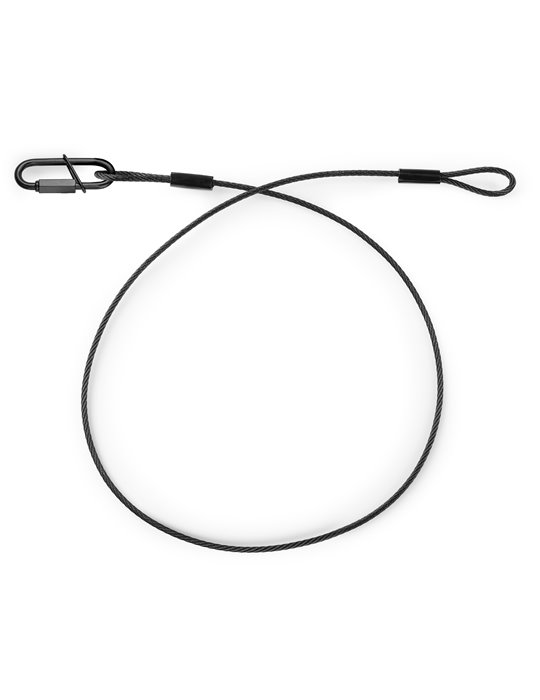 SAF75 Cable de seguridad 75cm x 3mm 30kg Negra