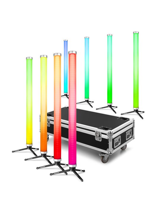 Kratos Conjunto Tubos70 LED RGBW int/ext, 8 unidades