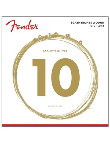 Juego Acústica Fender 70-XL 80/20 Bronze 010-048