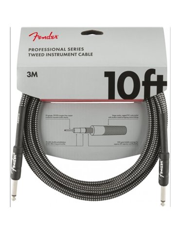 Cable Jack Fender 099-0820-062 Professional Series Tweed Gris 3m