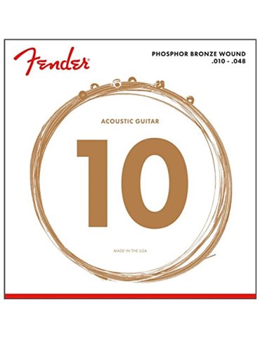 Juego Acústica Fender 60-XL Phosphor Bronze 010-048