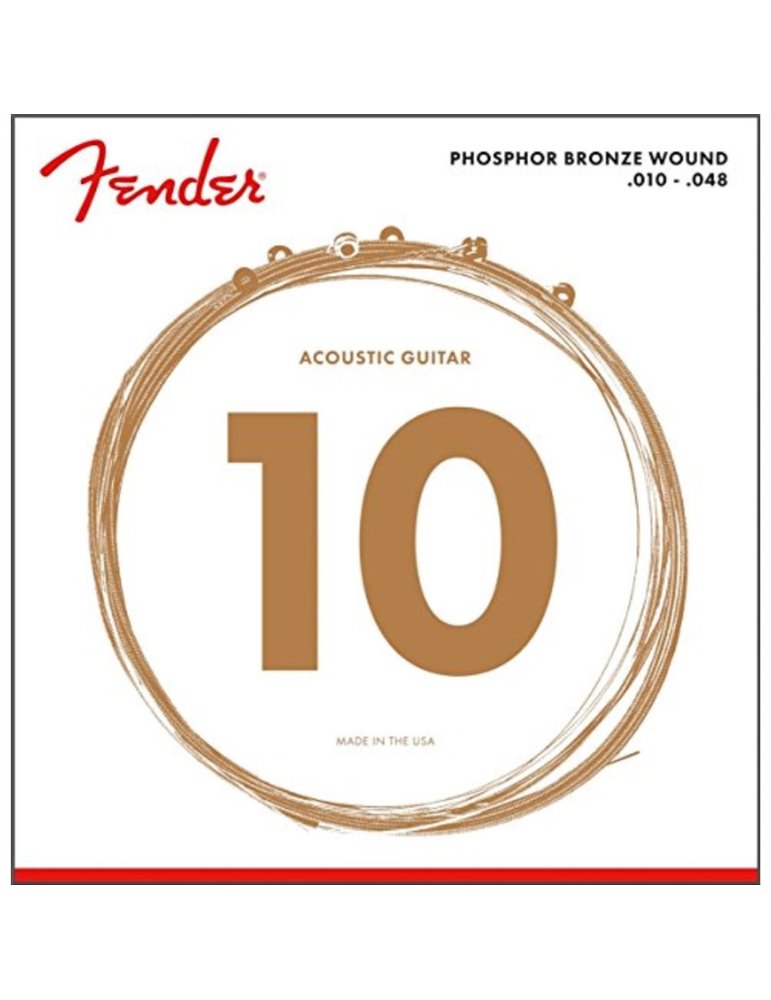 Juego Acústica Fender 60-XL Phosphor Bronze 010-048