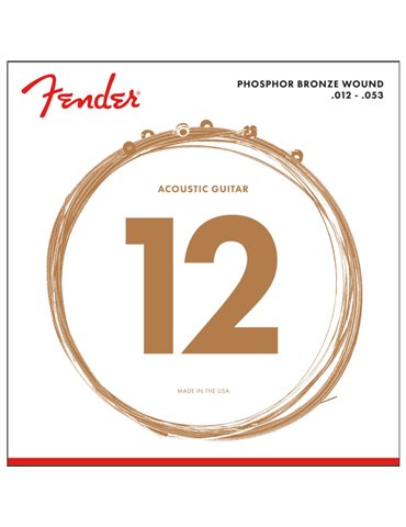 Juego Fender Acústica Phosphor Bronze 60-L (012-053)