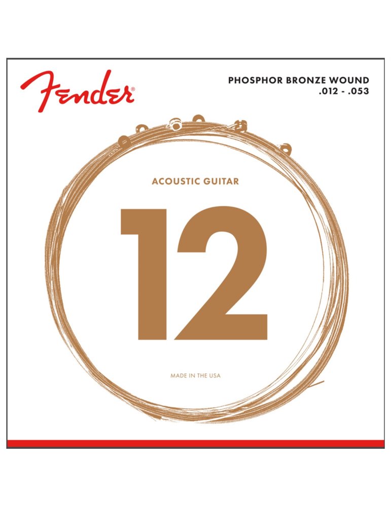 Juego Fender Acústica Phosphor Bronze 60-L (012-053)